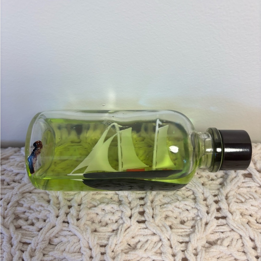 Vintage 1950’s Ship in a Bottle After Shave | Mid Century | Maritime Decor
